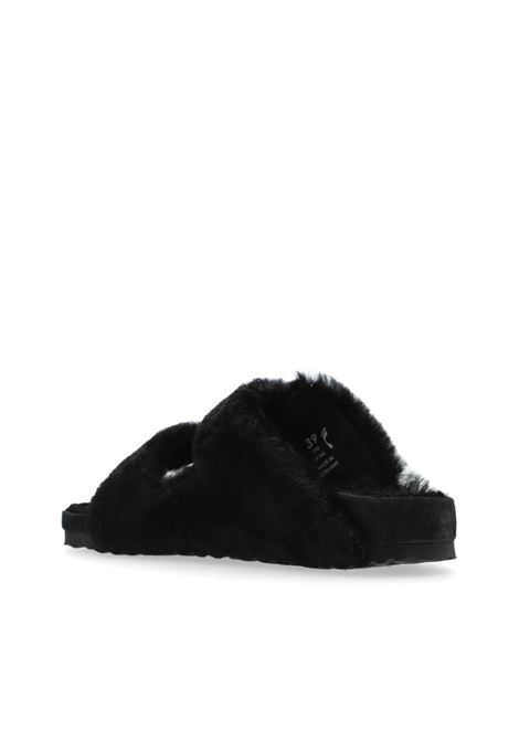 Ciabatte in shearling arizona in nero Birkenstock 1774 - donna BIRKENSTOCK 1774 | 1029990BLK